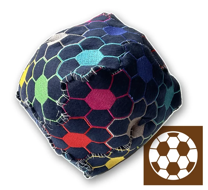 It's not very round, nor very pretty (it's my first time sewing anything in decades) but the "impossible ball" is very much possible.