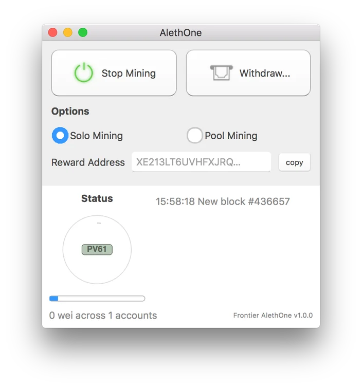 Aleah One Miner Screenshot